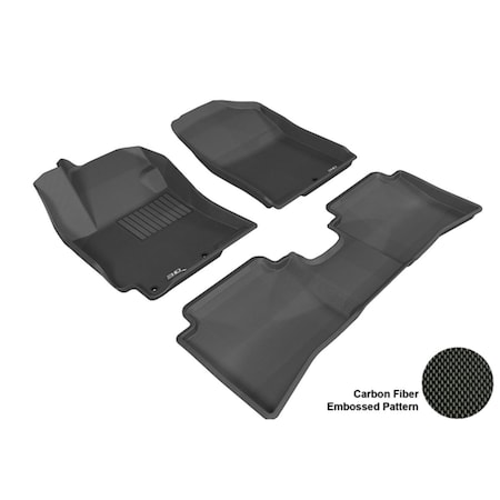 3D Maxpider HYUNDAI ACCENT 2012-2013 SDN KAGU BLACK R1 R2 US ONLY Floor Mat L1HY02201509